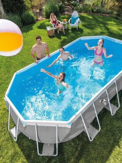 Piscine Prism Frame ovale 6,10 x 3,05 x 1,22 m