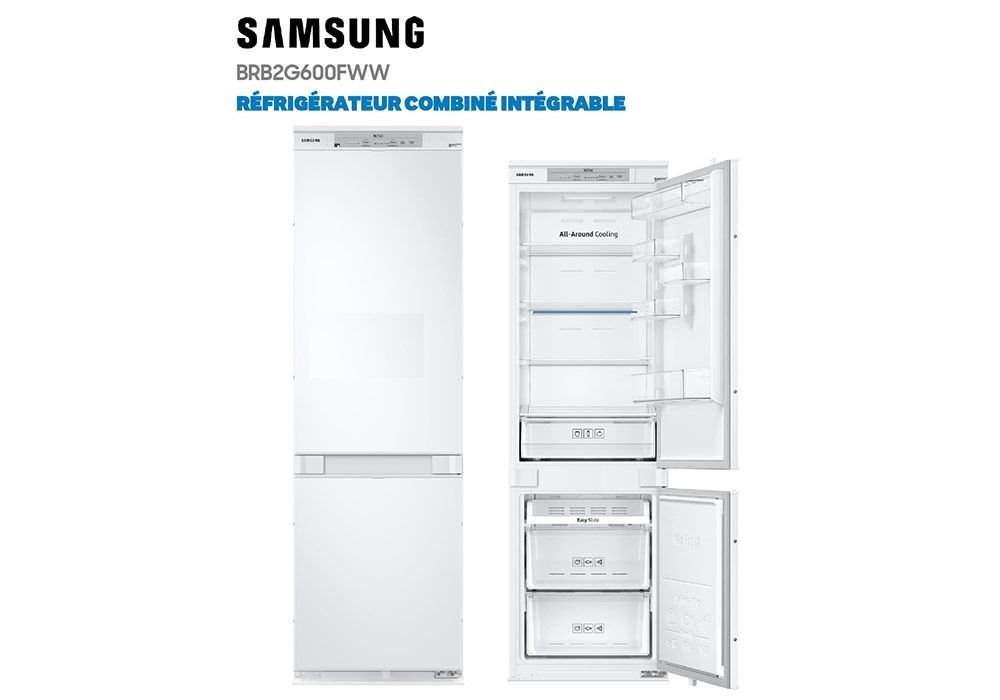 Réfrigérateur Combiné Intégrable Samsung (BRB2G600FWW)