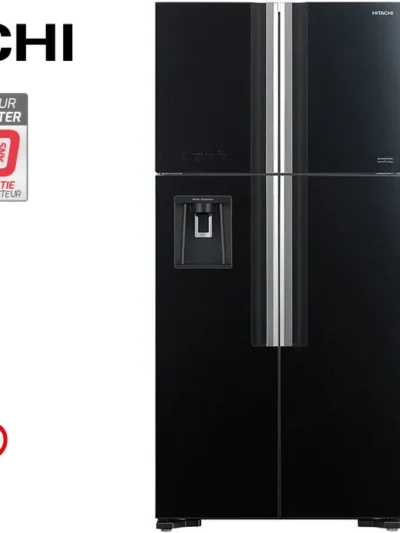 Réfrigérateur 4 Portes 540L French Door Hitachi (R-W661PRU1GBK)