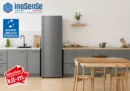 Congélateur Armoire 1 Porte Dark Inox Convertible en Réfrigérateur 206L InoSense