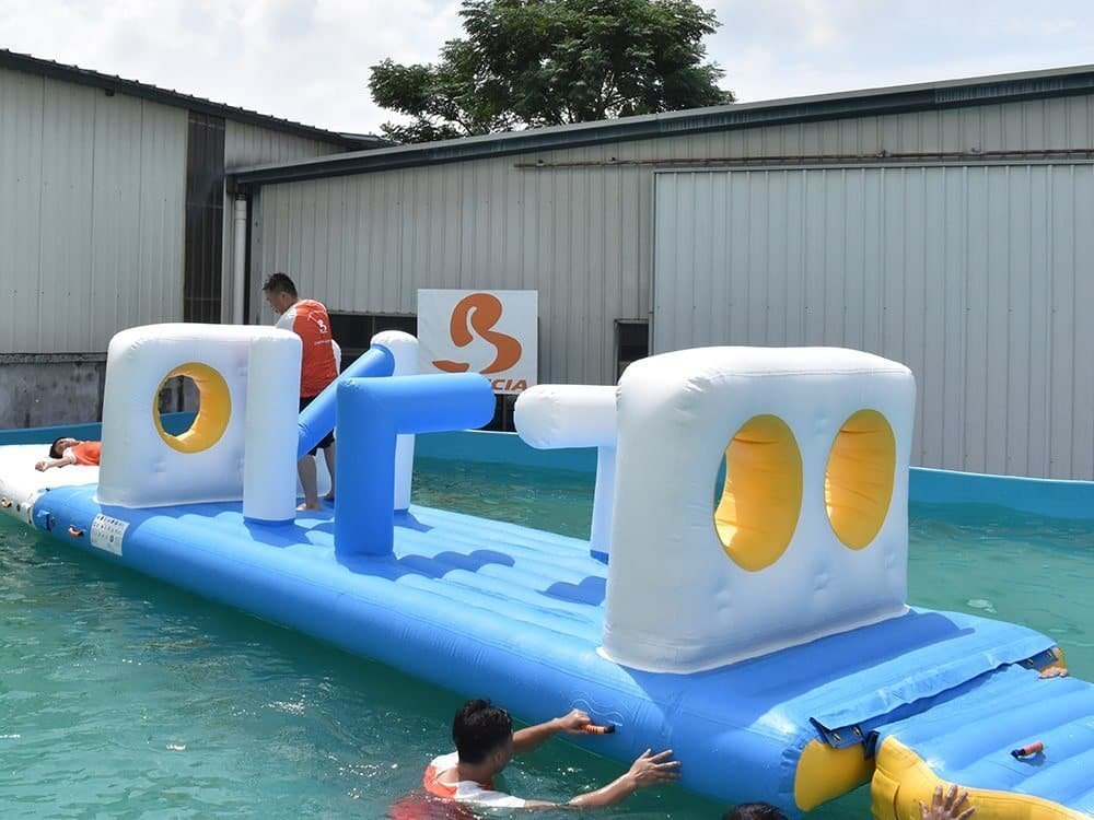Parcours d’obstacles gonflable durable pour lac pour parcs aquatiques — 6m Obstacle 01