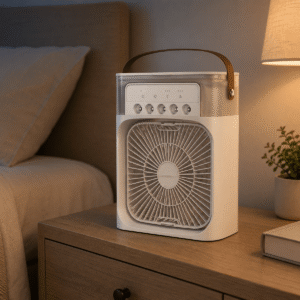 Ventilateur Rafraîchisseur USB – Humidificateur d’Air Portable Rechargeable