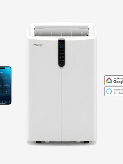 OmniCool™ Climatiseur portable 3-en-1 ultra-silencieux de 12 000 BTU avec fonction de déshumidification – Application Wifi intelligente