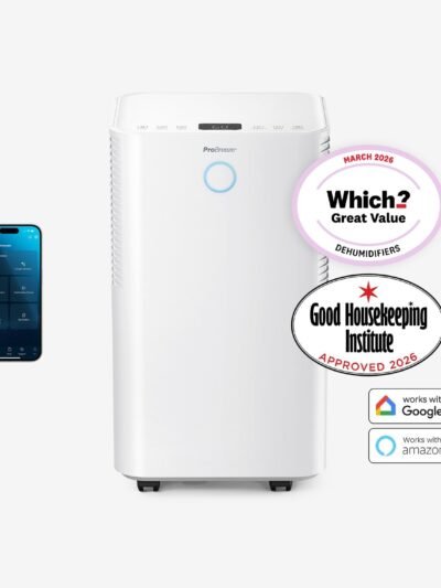OmniDry Déshumidificateur silencieux basse consommation 12 L avec contrôle par application intelligente