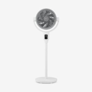 AirFlo Plus™ Ventilateur sur pied hybride 44″ – Circulateur d’air ultra-silencieux – Blanc/Gris