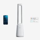 OmniAir Ventilateur colonne sans pales premium 41″ et purificateur d’air avec contrôle par application intelligente – Blanc
