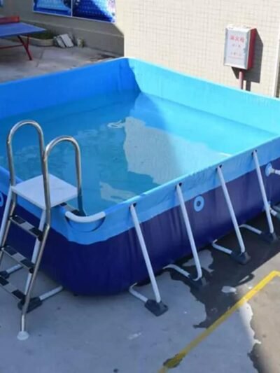 Piscine compacte à structure métallique 4?4 m – durable pour usage domestique et professionnel