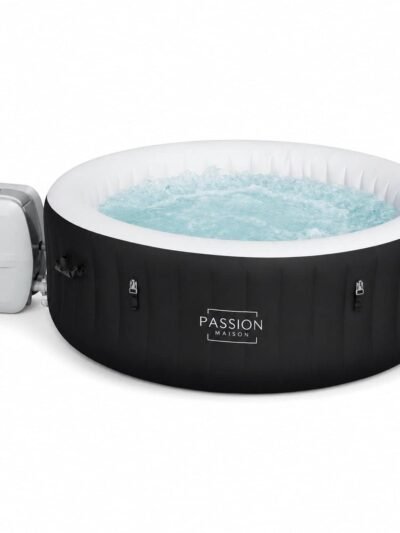Spa Gonflable 4 Places Passion Maison Riviera – 120 Buses de Massage, Chauffage 40°C & Panneau de Contrôle Tactile